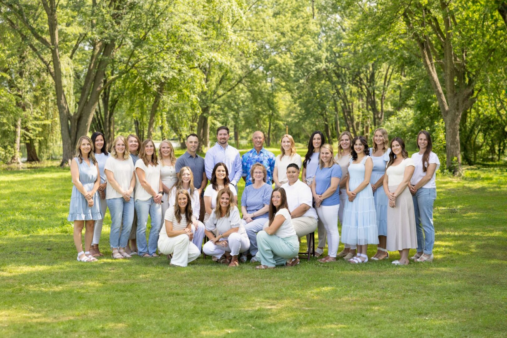 Group photo in a park setting.